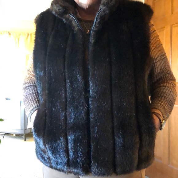 jiacca Jackets & Blazers - Faux mink reversible brown vest